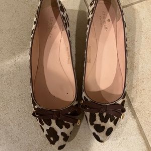 Kate Spade Leopard Fur Flats